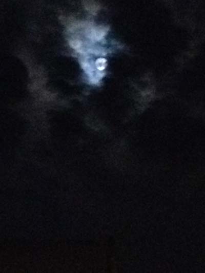 Full Moon Dark Clouds